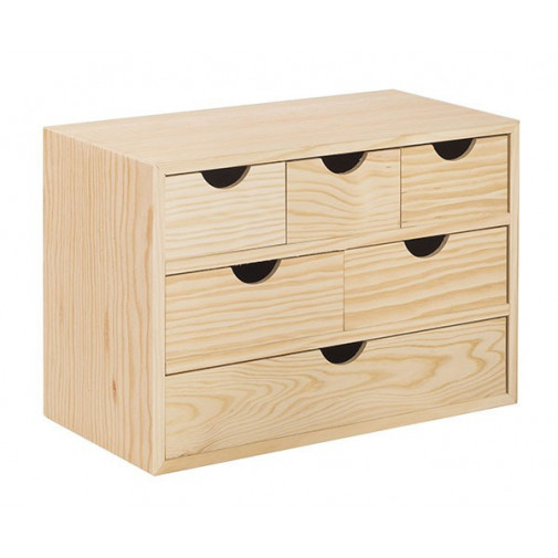 Cajonera 3x2x1 Pino S/barn 40x20x28cm