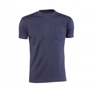 Camiseta Algodon 140 Gr Con Bolsillo Azul Talla S