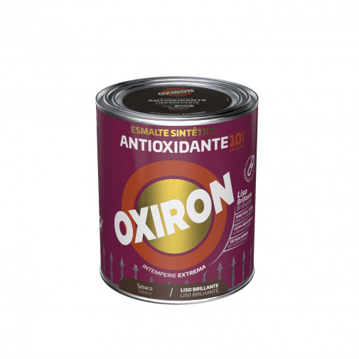 Esmalte Antioxidante Oxiron Liso Brillo 750 Ml Gris Metaliza