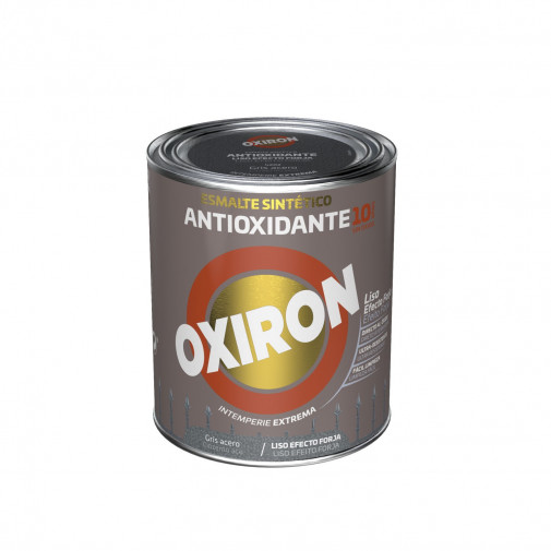 Esmalte Antioxidante Oxiron Liso Efecto Forja 750 Ml Gris Ac
