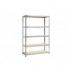 Estanteria Metal Galvanizado 5 Estantes De Madera Sin Tornil