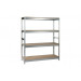 Estanteria Metal Galvanizado 4 Estantes Madera Sin Tornillos - 142624