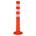 CV Tools 0588 Mod. E Hito Señalización Vial PVC Blando, Naranja, 75cm, Caja de 8
