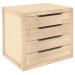 Cajonera Pino Natura 4 Cajones 39 X 37,5 X 30 Cm