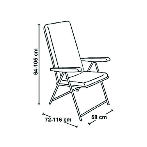 Silla Jard Pleg Natuur Ac Az Alba 7 Posic. Nt128706 0