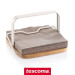 Tescoma 900823 Online, Servilletero de mesa, madera y metal, con sujetador de servilletas, 19,5 x 19 cm
