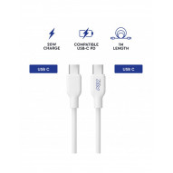 Cable Cargador Usb "c" Salida "c" 20w 1 Metro Blanco