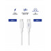 Cable Cargador Usb "c" Salida "c" 20w 1 Metro Blanco