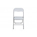 Silla Plegable Blanca Con Asiento Acolchado