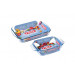 Bandeja Vidrio Horno Pyrex Set 2 Uds 35 X 23 Cm / 27 X 17 Cm