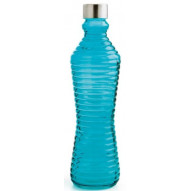 Botella Cristal 1 L Azul Turquesa
