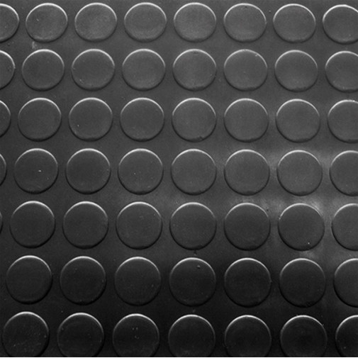 Pavimento Circulos Caucho Negro 3mm 1x10 M