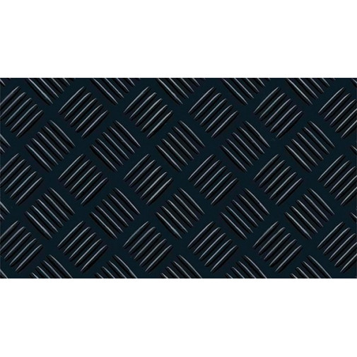 Pavimento Checker Caucho Negro 3mm 1x10 M