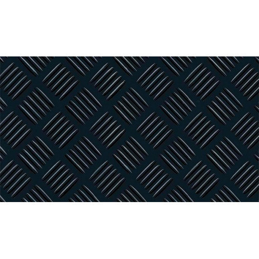 Pavimento Checker Caucho Negro 3mm 1,2x10 M