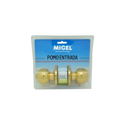 Pomo Bola Puerta Entrada Laton Pul -