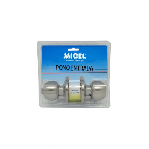 Pomo Bola Puerta Entrada Inox -
