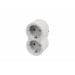 Adaptador Frontal Doble 10/16a Entrada Horizontal Blanco/gri