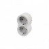 Adaptador Frontal Doble 10/16a Entrada Horizontal Blanco/gri