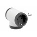 Adaptador Lateral Triple 10/16a Blanco/gris Oscuro