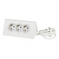 Base Multiple Con Soporte Tablet 1,5m 3 Tomas + Usb A Blanco
