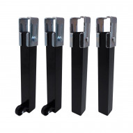 Patas Somier Cuadrada Con Ruedas (juego 4 Piezas) 250x30x30