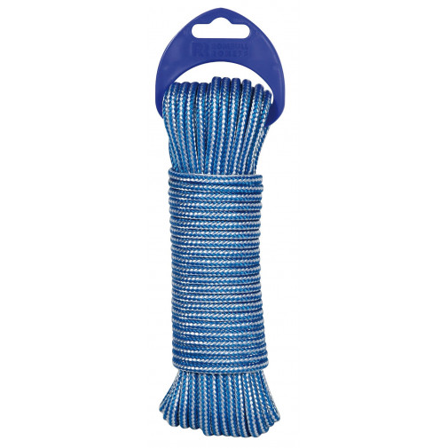 Cordon Pp Alma Texturada 4mm Azul/blan 25 M