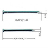 Puntas Acero 3,4 X 70 Mm 1kg