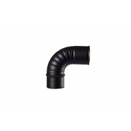 Codo Vitrificado Negro Chimenea 90°