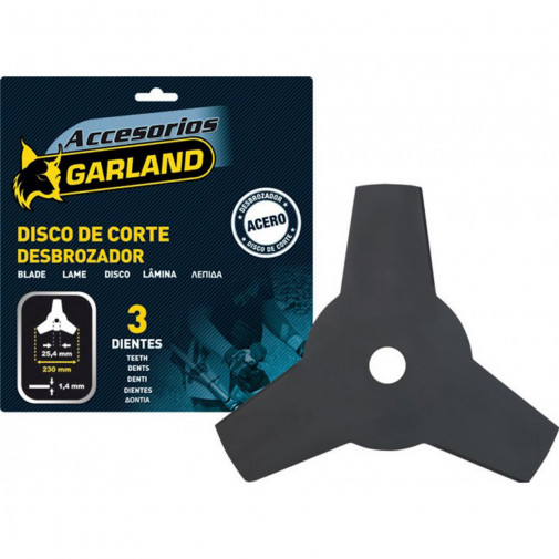 Disco Desbrozadora 3 Dientes Ø 230mm Eje 25,4 Mm >25cc - Hie