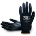 GUANTE POLIESTER SIN COSTURAS PALMA PU NEGRO 8