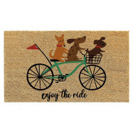 Felpudo Coco Blanco Bici 45 X 70 Cm