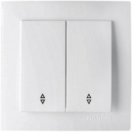 Conmutador Doble Empotrar Blanco 10 A