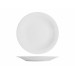 Plato Porcelana Grabado Blanco Llano-27 Cm