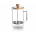 Cafetera Embolo Cristal Madera 80 Cl