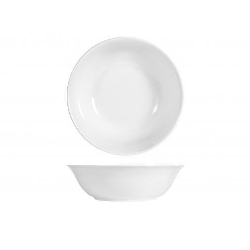 Ensaladera Porcelana Grabado Blanco 23 Cm