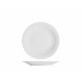 Plato Porcelana Grabado Blanco Postre-21 Cm