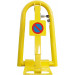 Barrera parking, cepo para garaje, guarda aparcamiento de 30x53x25cm abatible con cerradura.