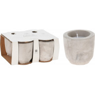 Velas De Citronela Maceta Cemento 4 Unidades 57 X Ø 55 Mm