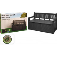 Arcon Banco Resina Antracita 130 X 60 X 85 Cm