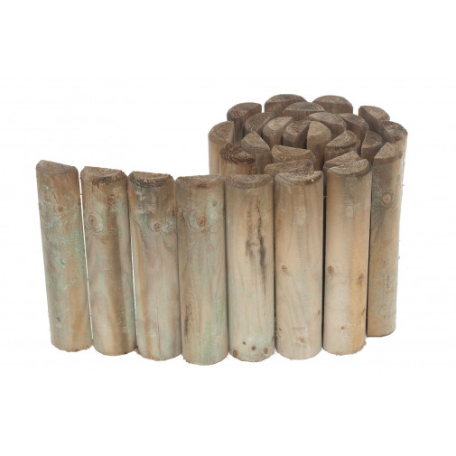 Bordura Enrrollable De Madera Siloux 30 X 200 X Ø 7 Cm