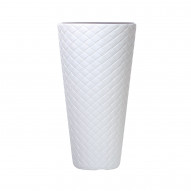 Maceta Alta Matuba Slim 8 L Blanca 30x55 Cm