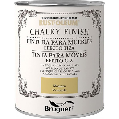 Pintura Muebles Tiza Mostaza 750 Ml 2