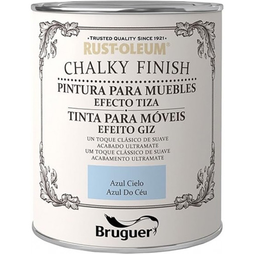 Pintura Muebles Tiza Azul Ciel 750 Ml 2