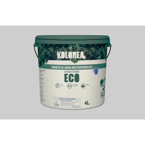 Esmalte Al Agua Eco Satinado Kolorea 750 Ml Gris Niebla