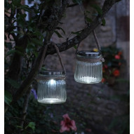 Lampara Solar Jarra Cristal 12x11 Cm