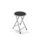 La Silla Española Palma Taburete Plegable Acolchado, Aluminio, Negro, 30x30x45 cm