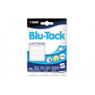 Masilla Adhesiva Reutilizable Precortada Blu-tack 55 Gr Blan