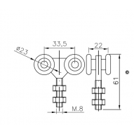 Rollapar Doble U30 Desmont Nyl 60 Kg