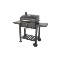 Barbacoa Carbon Con Tapa Y Dos Mesas Auxiliares 121,5 X 62 X