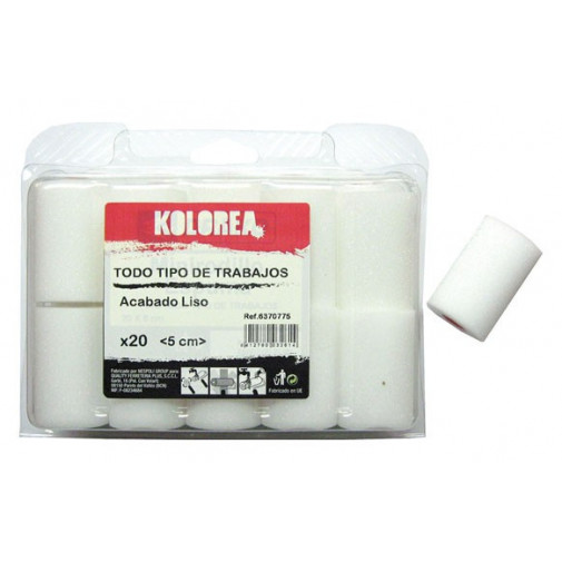 Mini Rodillo Recambio Espuma Multiusos 5 Cm X Ø16 Mm 20 Uds